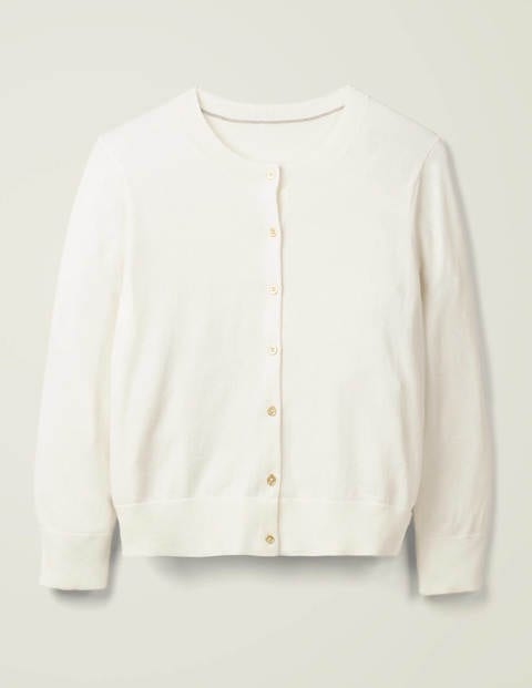 Eldon Cotton Crop Cardigan - Ivory Eldon Cotton Crop Cardigan - Ivory