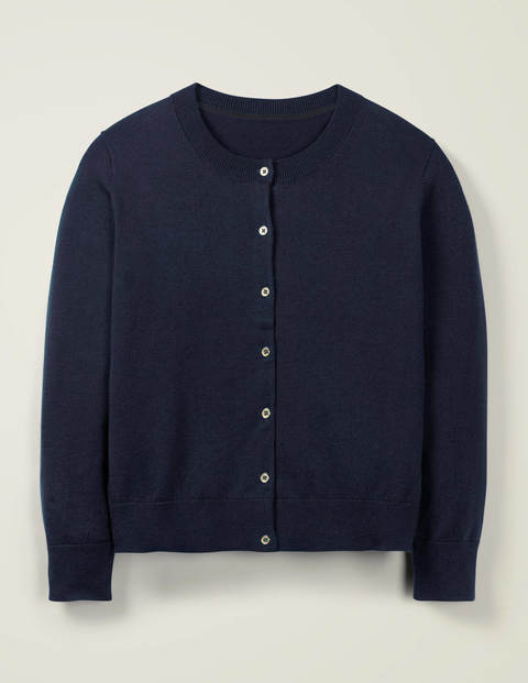 Eldon Kurzer Baumwollcardigan - Navy Eldon Kurzer Baumwollcardigan - Navy