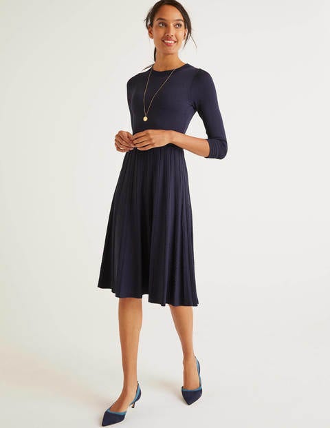 Lorna Knitted Dress - Navy Lorna Knitted Dress - Navy