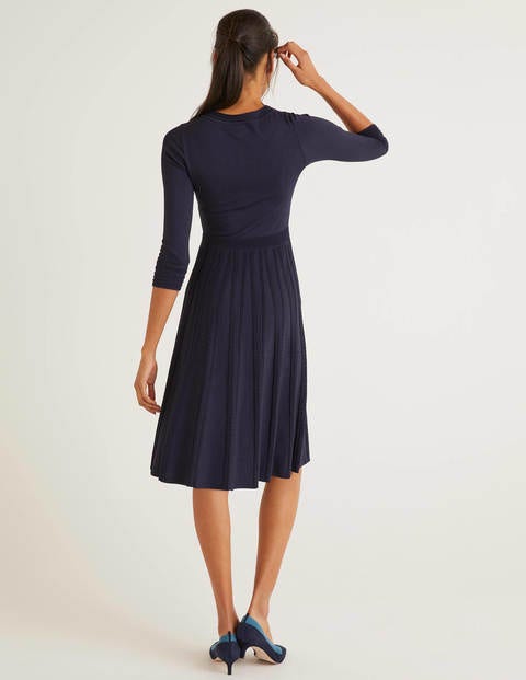 Lorna Knitted Dress - Navy Lorna Knitted Dress - Navy
