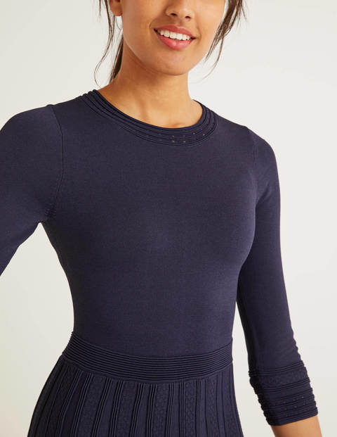 Lorna Knitted Dress - Navy Lorna Knitted Dress - Navy