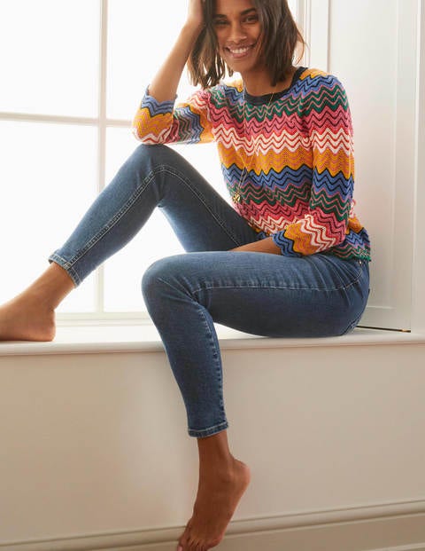 Powis Pointelle Jumper - Multi Stripe Powis Pointelle Jumper - Multi Stripe