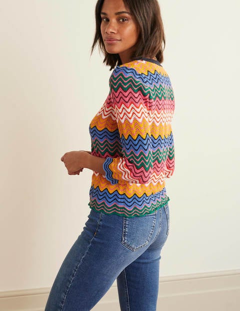 Powis Pointelle Jumper - Multi Stripe Powis Pointelle Jumper - Multi Stripe