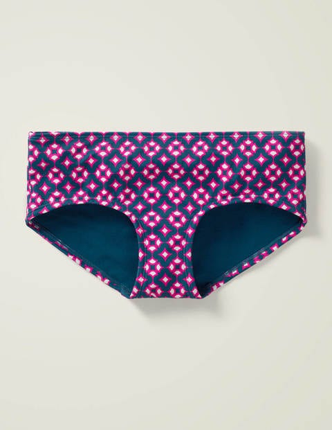Bikini Shorts - Vibrant Teal, Diamond Drop Bikini Shorts - Vibrant Teal, Diamond Drop