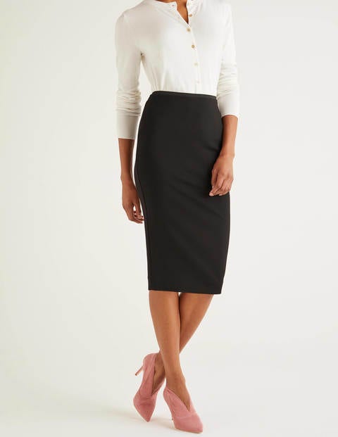 Hampshire Ponte Skirt - Black | Boden US