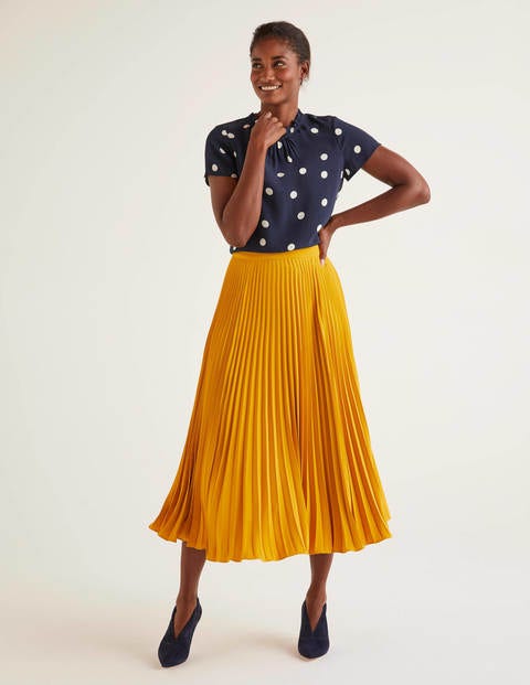 Kristen Pleated Skirt - Tuscan Sun Kristen Pleated Skirt - Tuscan Sun