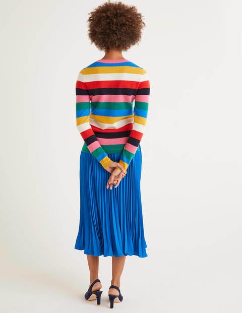 Kristen Pleated Skirt - Bold Blue Kristen Pleated Skirt - Bold Blue