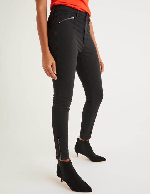 Biker Super Skinny Jeans - Washed Black Biker Super Skinny Jeans - Washed Black