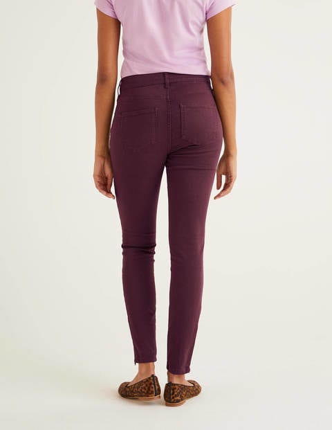 Biker Super Skinny Jeans - Maroon Biker Super Skinny Jeans - Maroon