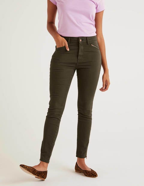 Biker Super Skinny Jeans - Khaki Biker Super Skinny Jeans - Khaki