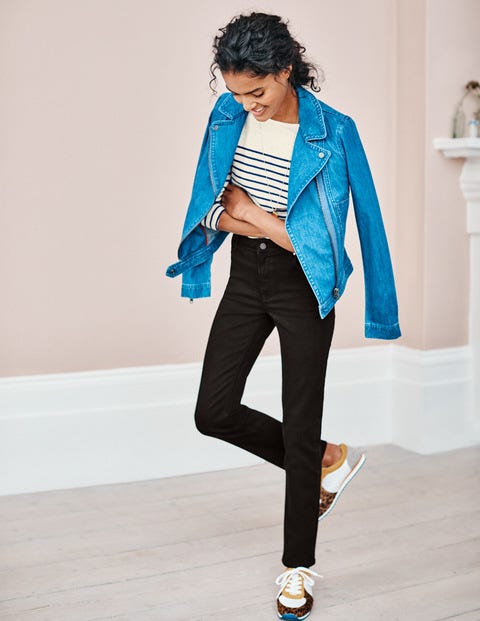 Schmale Jeans Mit Geradem Bein - Schwarz Schmale Jeans Mit Geradem Bein - Schwarz