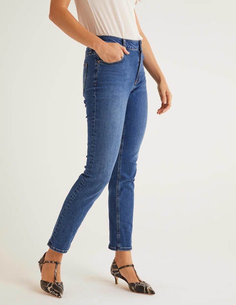Schmale Jeans Mit Geradem Bein - Mittleres Vintageblau Schmale Jeans Mit Geradem Bein - Mittleres Vintageblau