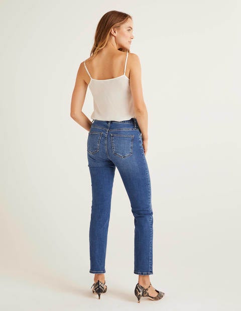 Schmale Jeans Mit Geradem Bein - Mittleres Vintageblau Schmale Jeans Mit Geradem Bein - Mittleres Vintageblau