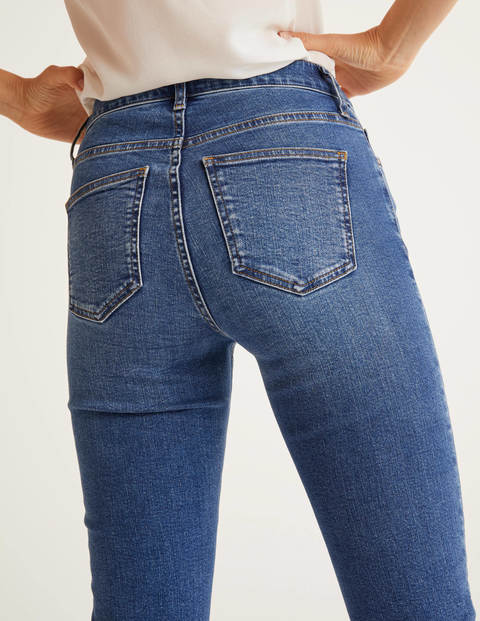 Schmale Jeans Mit Geradem Bein - Mittleres Vintageblau Schmale Jeans Mit Geradem Bein - Mittleres Vintageblau