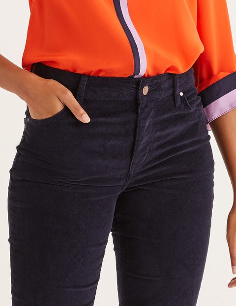 Cord Slim Straight Jeans - Navy Cord Slim Straight Jeans - Navy