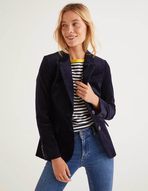 Smyth Cord Blazer Navy Boden Us