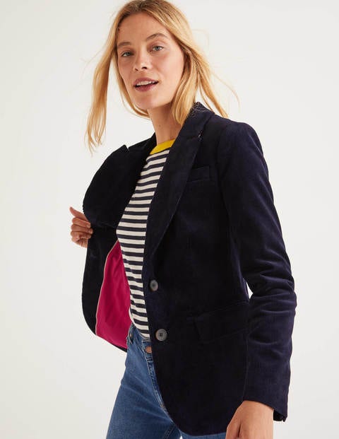 Smyth Cord Blazer Navy Boden Us
