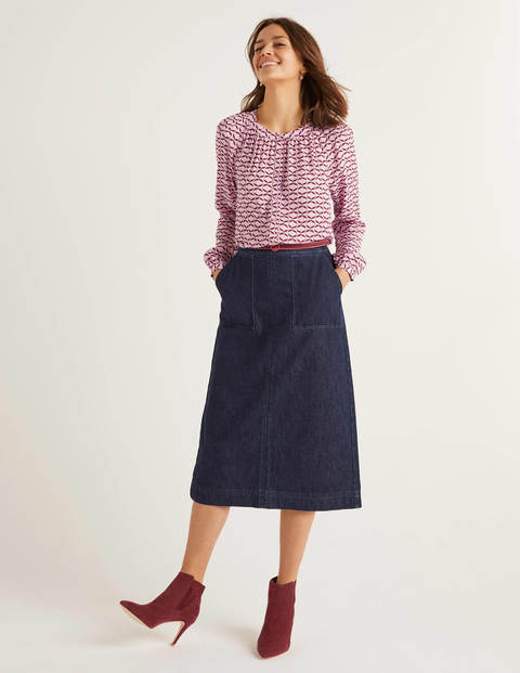 Dalloway Midi Skirt - Indigo Dalloway Midi Skirt - Indigo