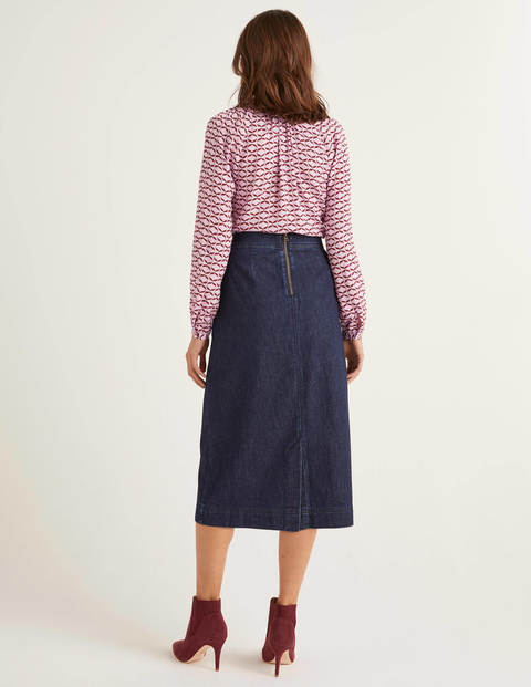 Dalloway Midi Skirt - Indigo Dalloway Midi Skirt - Indigo