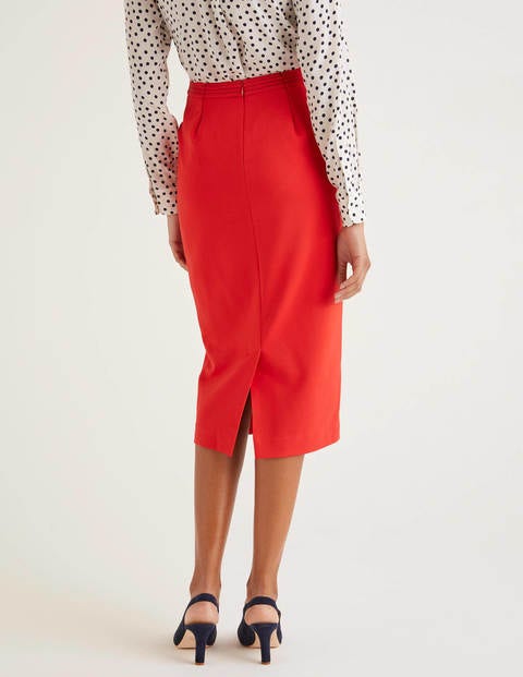 Sedley Topstitch Pencil Skirt - Postbox Red/Navy Sedley Topstitch Pencil Skirt - Postbox Red/Navy