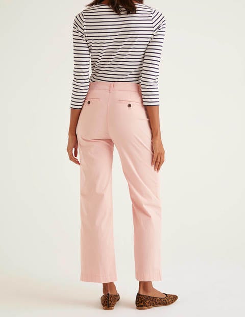 Daisy Cropped Chino Trousers - Chalky Pink Daisy Cropped Chino Trousers - Chalky Pink