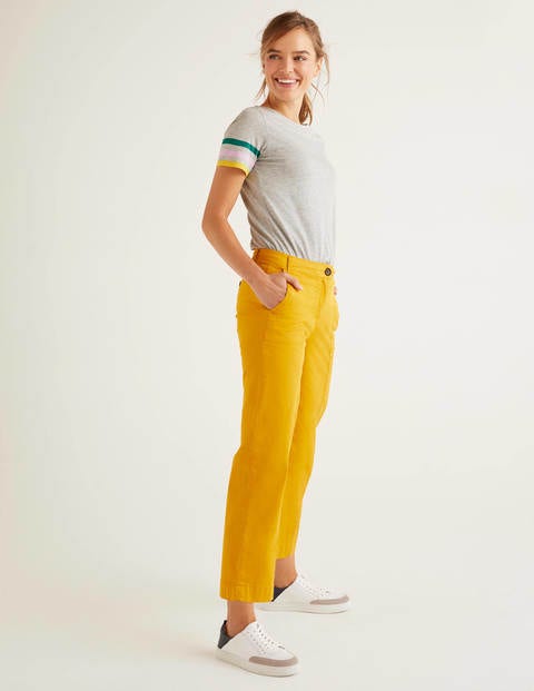 Daisy Cropped Chino Trousers - Tuscan Sun Daisy Cropped Chino Trousers - Tuscan Sun