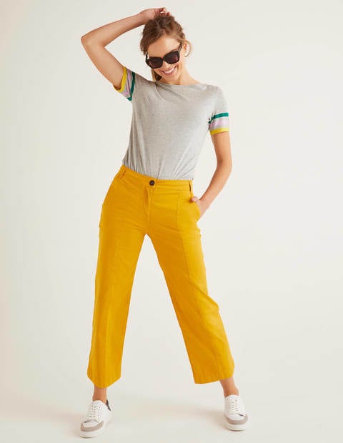 Daisy Cropped Chino Trousers - Tuscan Sun Daisy Cropped Chino Trousers - Tuscan Sun