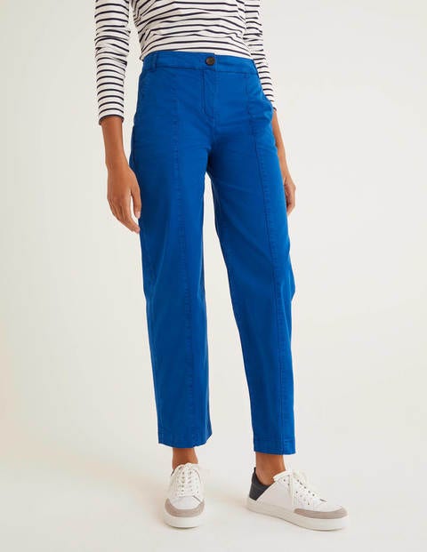 Daisy Cropped Chino Trousers - Bold Blue Daisy Cropped Chino Trousers - Bold Blue