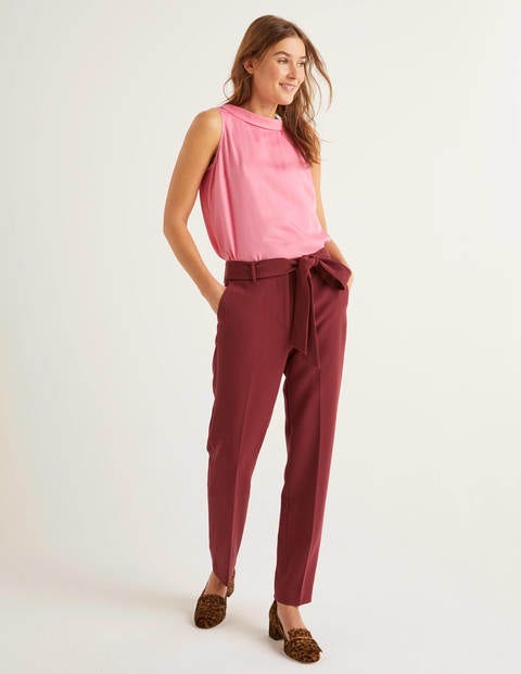 Hampstead Tie Waist Pants - Maroon Hampstead Tie Waist Pants - Maroon