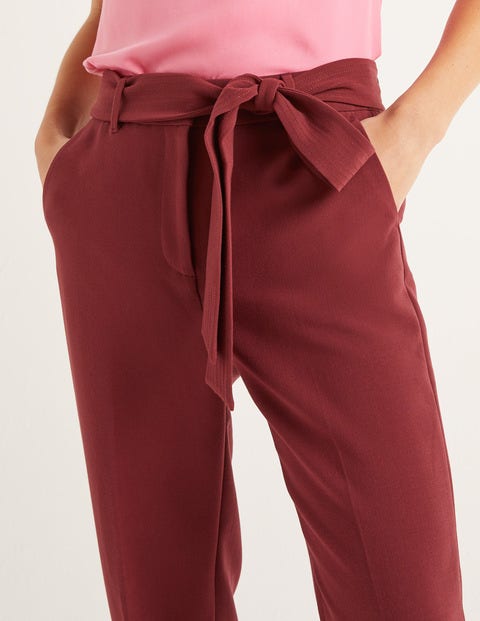 Hampstead Tie Waist Pants - Maroon Hampstead Tie Waist Pants - Maroon