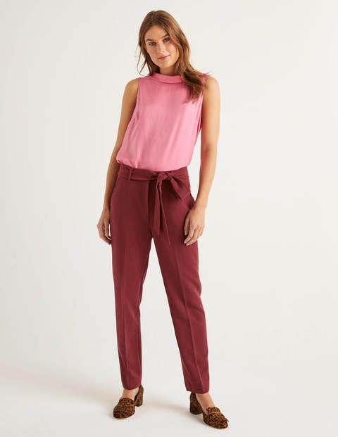 Hampstead Tie Waist Pants - Maroon Hampstead Tie Waist Pants - Maroon