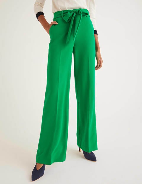 Hampstead Wide Leg Trousers - Emerald Green Hampstead Wide Leg Trousers - Emerald Green