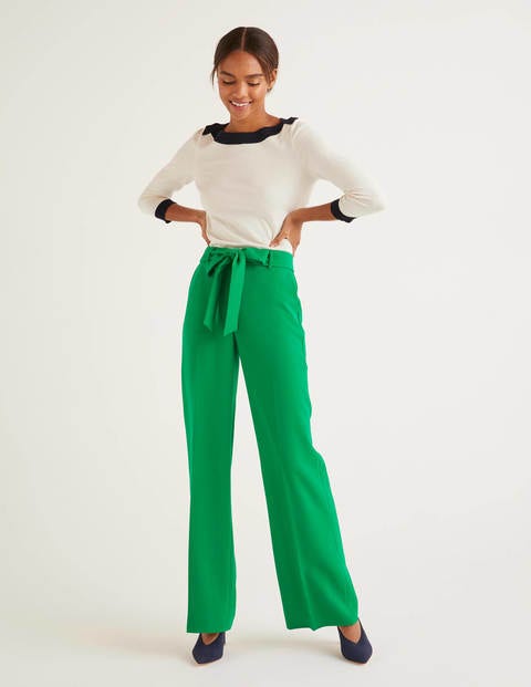 green straight leg jeans