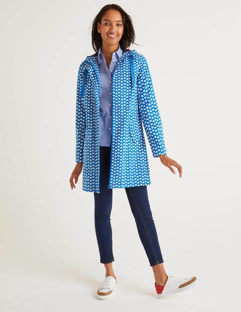 Imperméable Lawrence - Motif Ticker bleu audacieux Imperméable Lawrence - Motif Ticker bleu audacieux