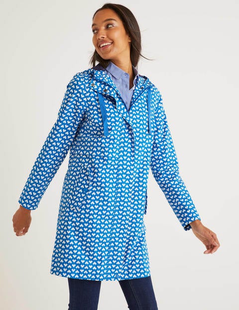 Imperméable Lawrence - Motif Ticker bleu audacieux Imperméable Lawrence - Motif Ticker bleu audacieux