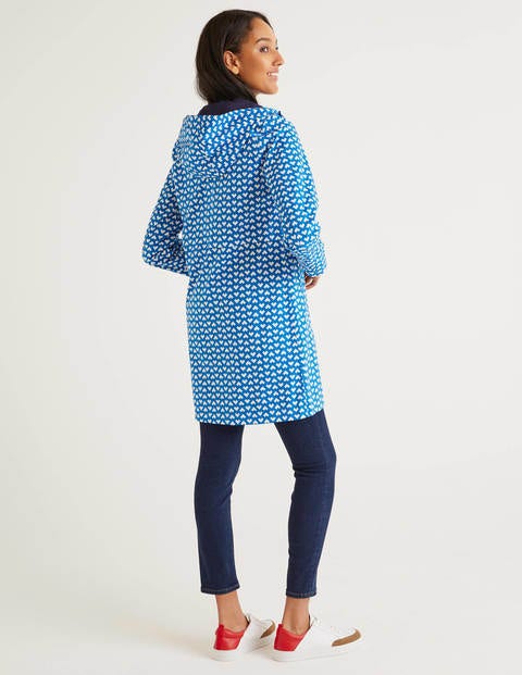 Imperméable Lawrence - Motif Ticker bleu audacieux Imperméable Lawrence - Motif Ticker bleu audacieux