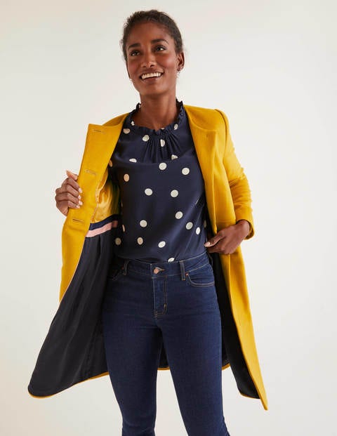 Christie Collarless Coat - Tuscan Sun Christie Collarless Coat - Tuscan Sun