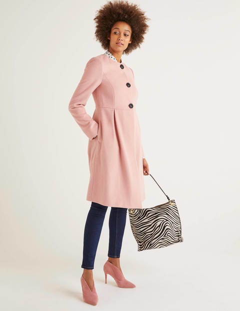 Christie Collarless Coat - Milkshake Christie Collarless Coat - Milkshake