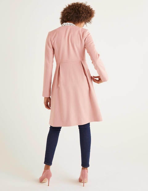 Christie Collarless Coat - Milkshake Christie Collarless Coat - Milkshake