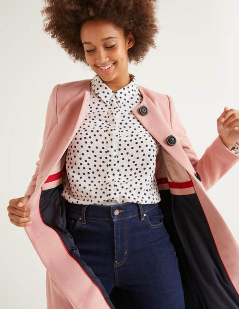Christie Collarless Coat - Milkshake Christie Collarless Coat - Milkshake