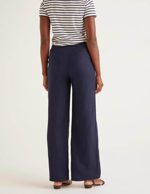 Falmouth Linen Trousers - Navy Falmouth Linen Trousers - Navy