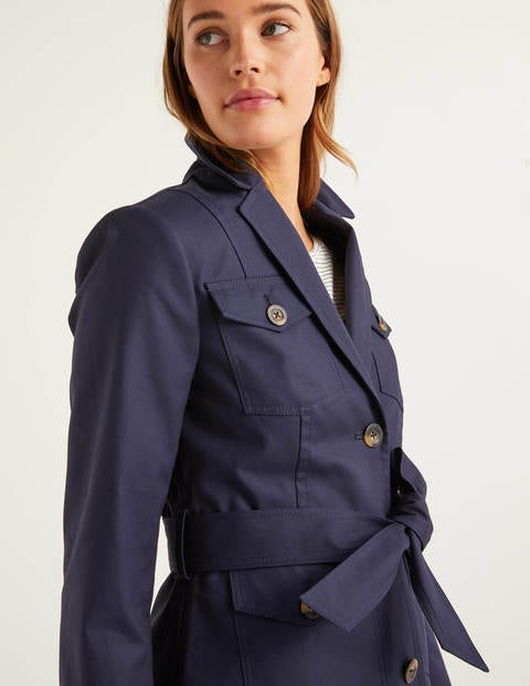 Aiton Tie Waist Jacket - Navy Aiton Tie Waist Jacket - Navy