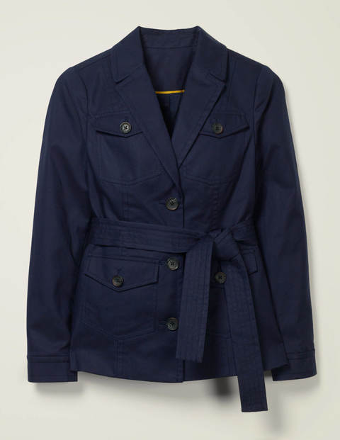 Aiton Tie Waist Jacket - Navy Aiton Tie Waist Jacket - Navy