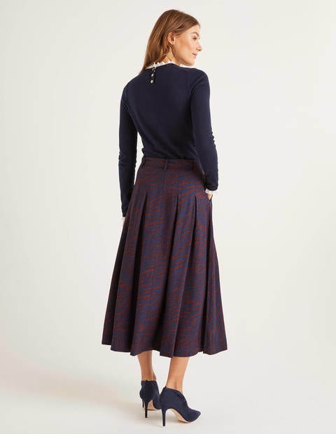 Lennox Button Skirt - Maroon, Zebra Spot Lennox Button Skirt - Maroon, Zebra Spot