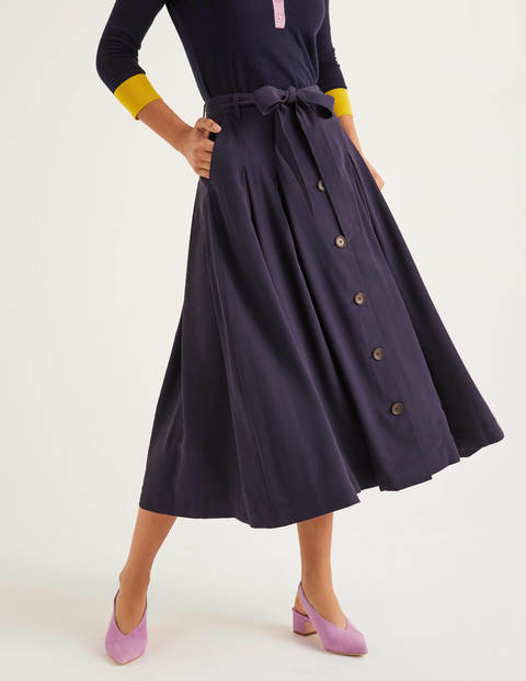 Lennox Button Skirt - Navy Lennox Button Skirt - Navy