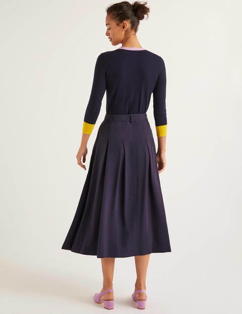 Lennox Button Skirt - Navy Lennox Button Skirt - Navy