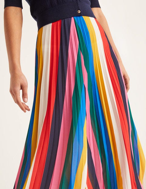 Fairfax Plisseerock - Regenbogen/Bunt, Gestreift Fairfax Plisseerock - Regenbogen/Bunt, Gestreift