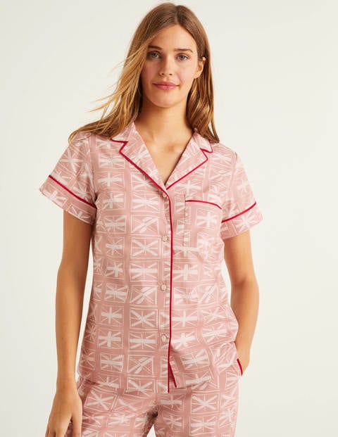Phoebe PJ Shirt - Milkshake, Flags Phoebe PJ Shirt - Milkshake, Flags
