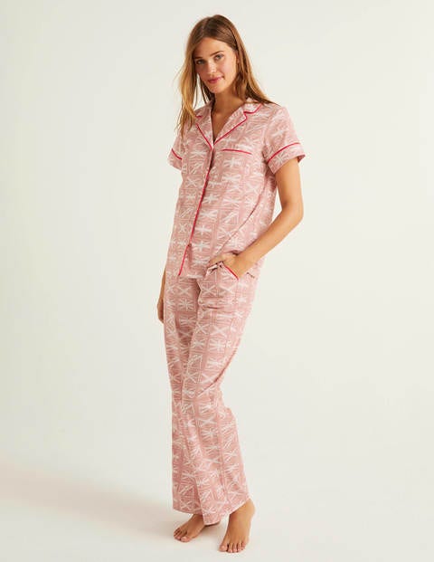 Phoebe PJ Shirt - Milkshake, Flags Phoebe PJ Shirt - Milkshake, Flags