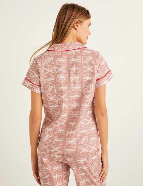 Phoebe PJ Shirt - Milkshake, Flags Phoebe PJ Shirt - Milkshake, Flags